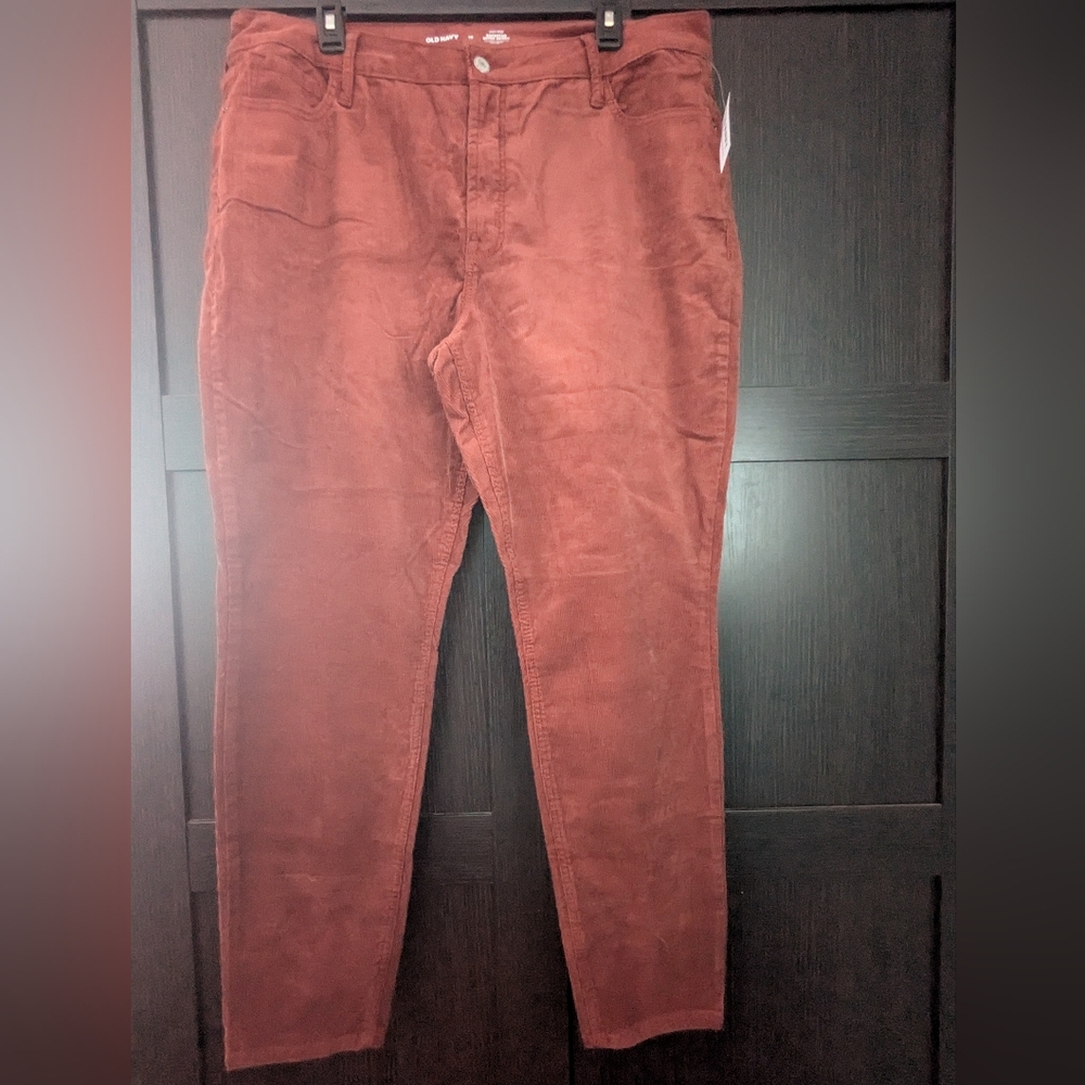 Old Navy Brick Skinny Corduroy Pants Women's Sz 18